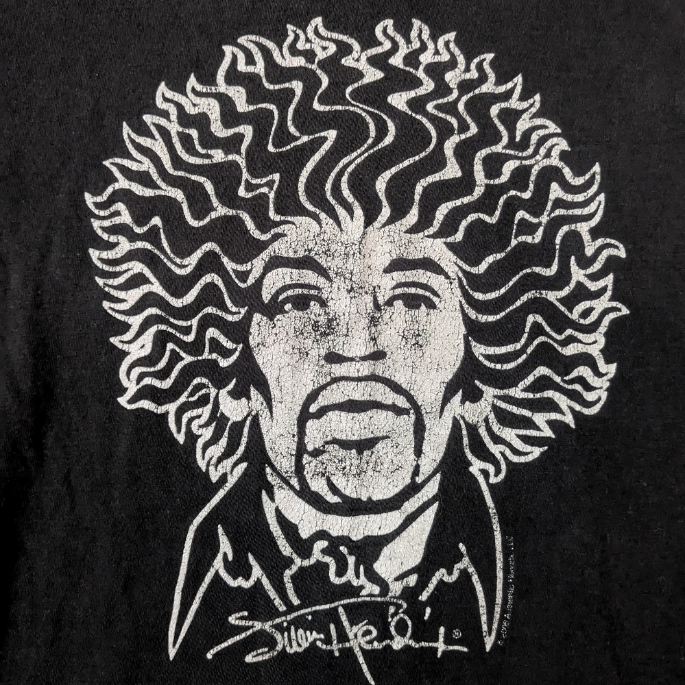 Vintage Jimi Hendrix Black Shirt Sz L